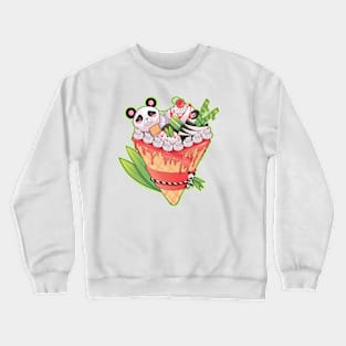 Panda Bear Crepe Crewneck Sweatshirt